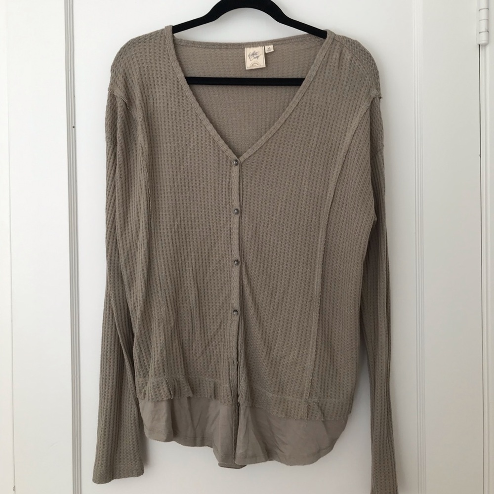 Green waffle top